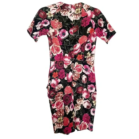 ASOS Dresses Asos Floral Print Pencil Dress Peplum Hem Size